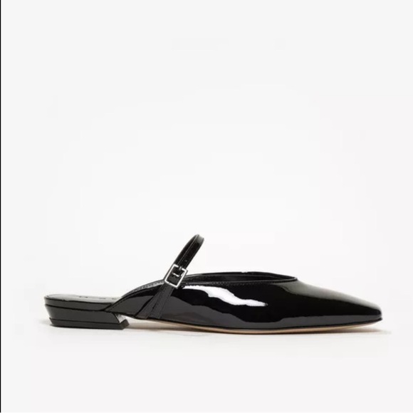 M. Gemi Debora Patent leather ballet flat Mary Jane Mules - Picture 1 of 5